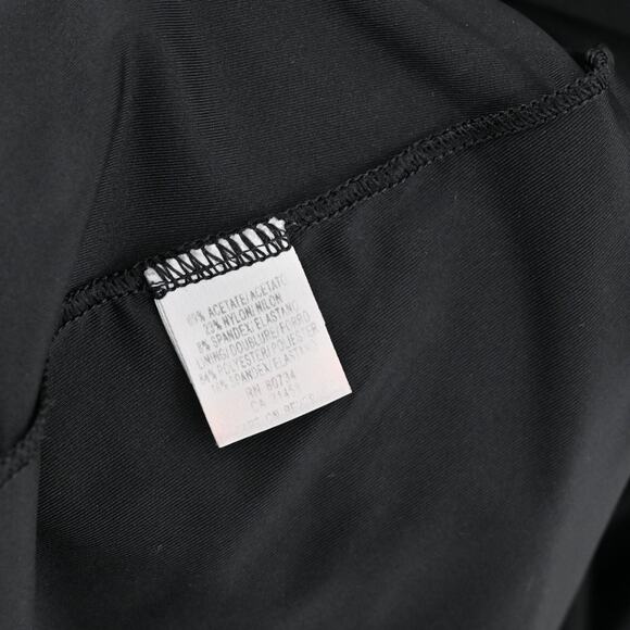 BCBGMAXAZRIA Dress Size M Black Sleeveless VNeck Ruched Drape Stretch Drop Waist - Picture 9 of 12